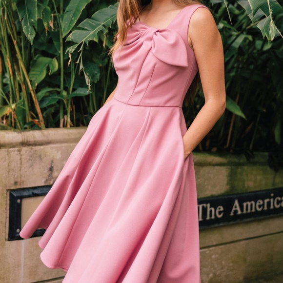 Gal Meets Glam Dresses & Skirts - Gal Meets Glam Zoe Fit and Flare Dress Pink 10